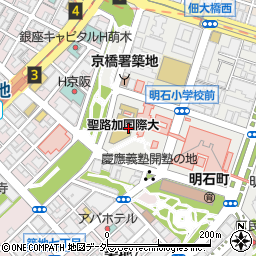 東京都中央区明石町10周辺の地図