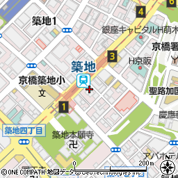 三菱ＵＦＪ銀行築地駅前 ＡＴＭ周辺の地図