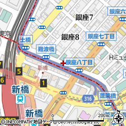 銀座御門通り周辺の地図