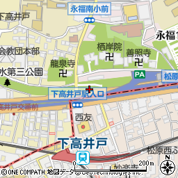 東京都杉並区永福1丁目4周辺の地図