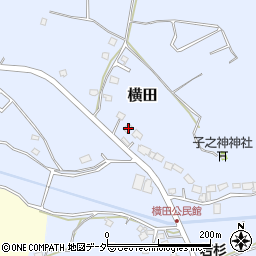 千葉県山武市横田391周辺の地図