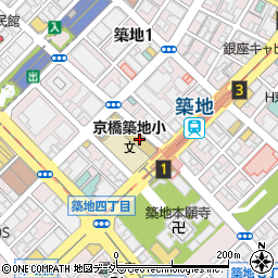 東京都中央区築地2丁目周辺の地図