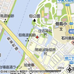 東京都中央区佃1丁目2-5周辺の地図