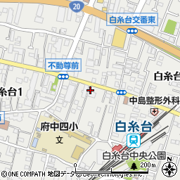 セブンイレブン府中白糸台店周辺の地図