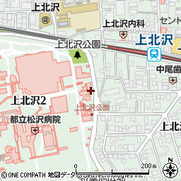 東京都世田谷区上北沢周辺の地図