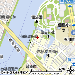 東京都中央区佃1丁目2周辺の地図