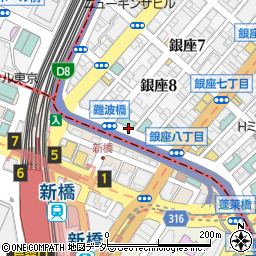 銀座グランドホテル前パーキングメーター周辺の地図