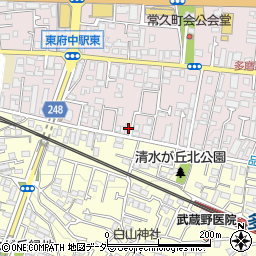 東京都府中市若松町1丁目11-28周辺の地図