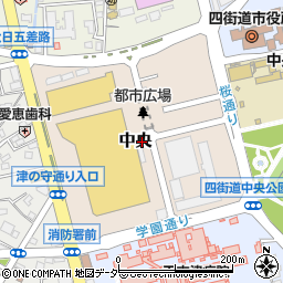 千葉県四街道市中央周辺の地図