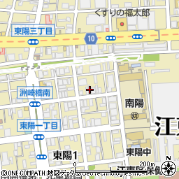 東京都江東区東陽1丁目32-16周辺の地図