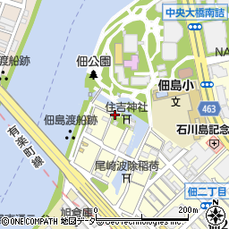 東京都中央区佃1丁目1周辺の地図