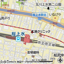 みずほ銀行桜上水駅前 ＡＴＭ周辺の地図