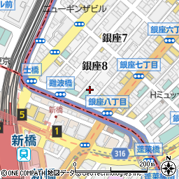 東京都中央区銀座8丁目7-16周辺の地図