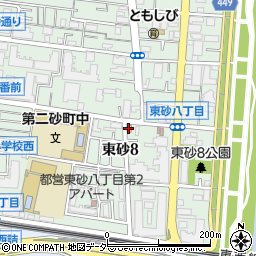 セブンイレブン江東東砂８丁目店周辺の地図