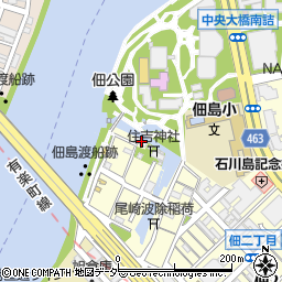 東京都中央区佃1丁目1-15周辺の地図
