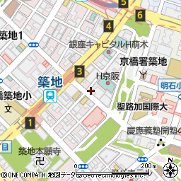 ライブコーヒー 築地店周辺の地図