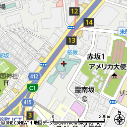 ＡＮＡインターコンチネンタルホテル東京周辺の地図
