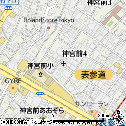 ボヌール表参道周辺の地図