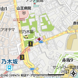 乃木会館周辺の地図