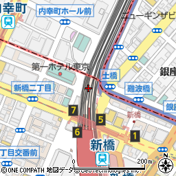 ミライザカ 新橋銀座口ガード下店周辺の地図