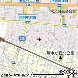 東京都府中市若松町1丁目11周辺の地図