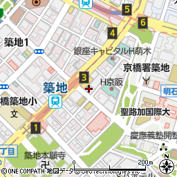 日生薬局　築地店周辺の地図