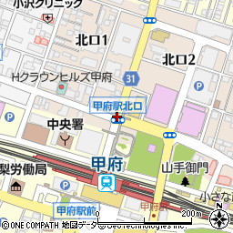 甲府駅北口周辺の地図