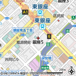 南海東京ビルディング西側パーキングメーター周辺の地図