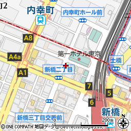 モダン個室・黒毛和牛食べ放題 焼肉 龍 新橋3号店周辺の地図