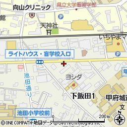 セブンイレブン甲府下飯田店周辺の地図