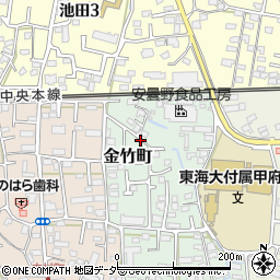 山梨県甲府市金竹町周辺の地図