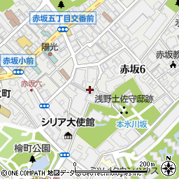宅配弁当京香赤坂店周辺の地図