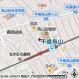 黒ぶたちんとん 千歳烏山周辺の地図