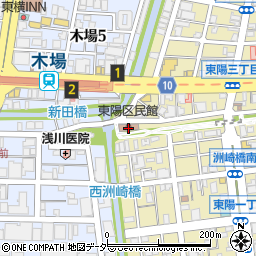 江東区役所　東陽子ども家庭支援センター周辺の地図