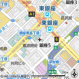 天ぷら 銀座おのでら 東銀座店周辺の地図