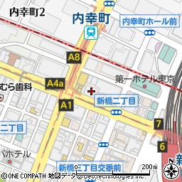 横浜銀行新橋支店周辺の地図