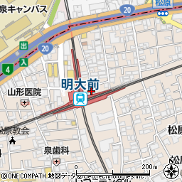 松屋 明大前店周辺の地図