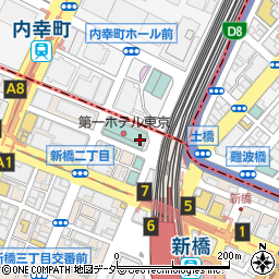 第一ホテル東京 カフェバー トラックス周辺の地図