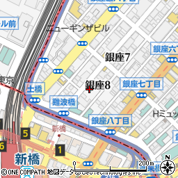 銀座八番館周辺の地図
