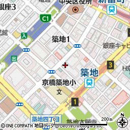 みずほ銀行築地支店 ＡＴＭ周辺の地図