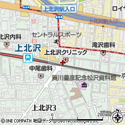 セブンイレブン世田谷上北沢駅前店周辺の地図
