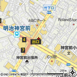 スギ薬局　コスメカラット表参道原宿店周辺の地図