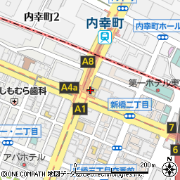 手作り黒豚餃子 餃子酒場 新橋 内幸町店周辺の地図