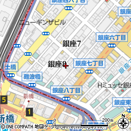 すし屋の勘六銀座店周辺の地図