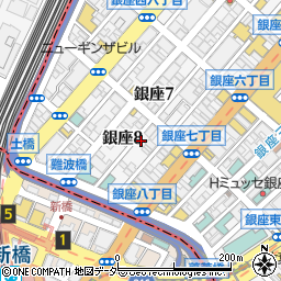 すし屋の勘六銀座店周辺の地図