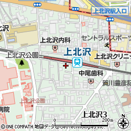 成城警察署上北沢駅前交番周辺の地図
