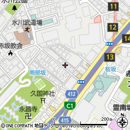 ＳＡＮパーク赤坂１駐車場周辺の地図