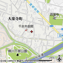 東京都八王子市大楽寺町周辺の地図