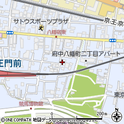 東京都府中市八幡町周辺の地図