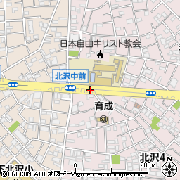 北沢中周辺の地図